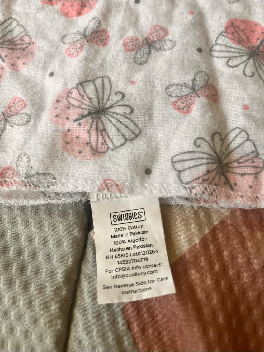 Soft Pink Butterfly Baby Blanket